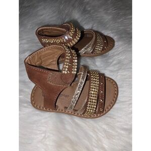 Sandals Toddler Size 5 Self Esteem Lil Baboon Brown Rhinestone MKR23186